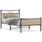 vidaXL Cadre de lit sans matelas chêne sonoma 100x190 cm