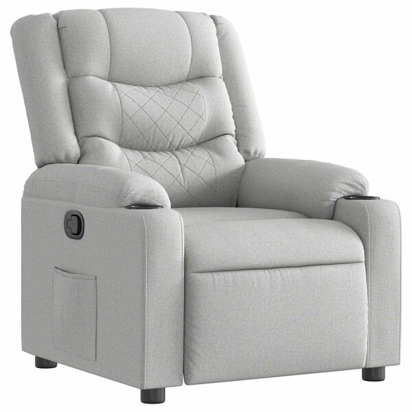 vidaXL Fauteuil inclinable gris nuage tissu