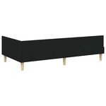 vidaXL Cadre de lit d'angle avec matelas 2 pc Noir 80 x 200 cm tissu