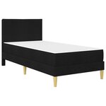 vidaXL Cadre de lit Noir 90 x 190 cm Polyester