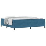 vidaXL Cadre de lit avec matelas Bleu foncé 200 x 200 cm tissu