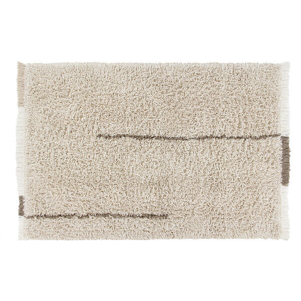 Tapis laine poils longs - naturel marron - 200 x 300 cm