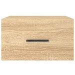 vidaXL Tables de chevet murales 2 Pièces chêne sonoma 35x35x20 cm