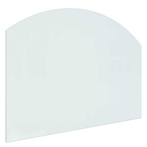 vidaXL Plaque en verre de cheminée Transparent 80 x 60 cm Verre