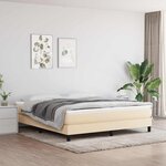 vidaXL Matelas de lit à ressorts ensachés fermeté moyenne Crème 160x200x20 cm Tissu