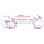 vidaXL Ensemble de canapés 4 Pièces avec coussins jaune velours