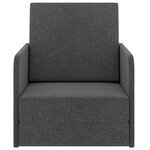 vidaXL Fauteuil convertible gris foncé tissu