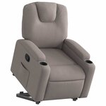 vidaXL Fauteuil inclinable taupe tissu
