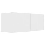 vidaXL Ensemble de meubles TV 2 Pièces Blanc Bois d'ingénierie