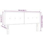 vidaXL Tête de lit avec tête de lit Gris foncé 144 cm Cuir synthétique