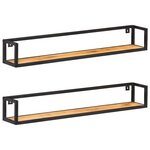 vidaXL Étagères murales 2 Pièces 120 cm Bois d'acacia massif