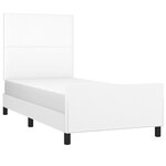 vidaXL Cadre de lit sans matelas blanc 90x190 cm similicuir