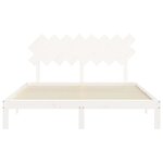 vidaXL Cadre de lit sans matelas blanc 160x200 cm bois de pin massif