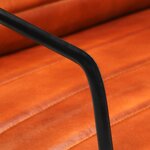 vidaXL Fauteuil Brun roux Cuir véritable
