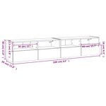 vidaXL Meubles TV muraux 2 Pièces blanc 80x30x30 cm bois d'ingénierie