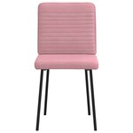 vidaXL Chaises à manger lot de 6 rose velours