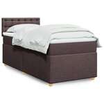 vidaXL Sommier à lattes de lit avec matelas Marron foncé 80x200 cm