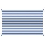 vidaXL Voile d'ombre Bleu et Blanc 8 x 5 m 100   polyester Oxford
