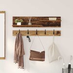 vidaXL Porte-manteau mural avec étagère Bois ancien 90 x 15 x 36 cm