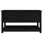 vidaXL Table basse Noir 102x49x55 cm Bois massif de pin