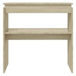vidaXL Table console chêne sonoma 80x30x80 cm bois d'ingénierie