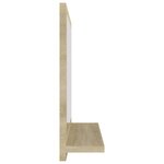 vidaXL Miroir salle de bain chêne sonoma 40x10 5x37cm Bois ingénierie