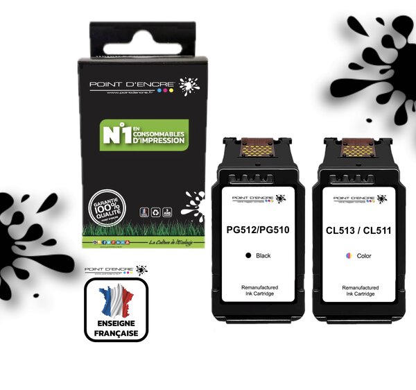 PG-510 / PG-512 NOIR - CL-513 / CL-511 COULEUR - Grande capacité