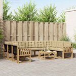 vidaXL Ensemble de canapés d'extérieur 10 Pièces Blanc et Beige
