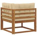 vidaXL Canapé d'angle extérieur Bois d'Acacia Massif Naturel