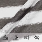vidaXL Voile d'ombre 2 x 2 5 m HDPE Rectangulaire Gris clair et blanc