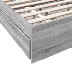 vidaXL Cadre de lit et tiroirs sonoma gris 90x190 cm bois d'ingénierie
