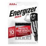 Blister de 4 Piles Alcaline MAX AAA 1.5 V ENERGIZER