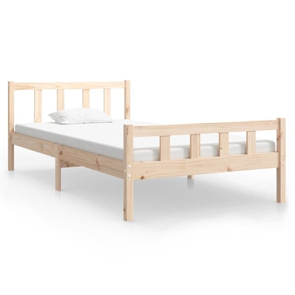 vidaXL Cadre de lit bois massif 100x200 cm
