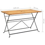 vidaXL Ensemble à manger d'extérieur pliable 5Pièces Bois d'acacia solide