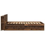vidaXL Cadre de lit avec rangement Bois ancien 100 x 200 cm
