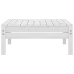 vidaXL Salon de jardin 5 Pièces Blanc Bois de pin massif