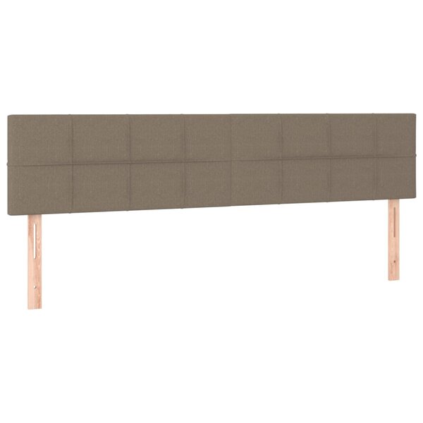 vidaXL Têtes de lit 2 Pièces Taupe 80x5x78/88 cm Tissu