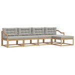 vidaXL Ensemble de canapés d'extérieur 4 Pièces Blanc et gris clair