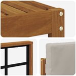 vidaXL Ensemble de canapés d'extérieur 7 Pièces Gris Naturel et Clair