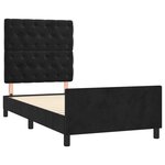 vidaXL Cadre de lit avec tête de lit Noir 80x200 cm Velours