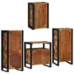 vidaXL Ensemble de mobilier de salle de bain Montage mural 4 Pièces