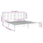 vidaXL Cadre de lit sans matelas 200x200 cm bois massif de pin