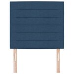 vidaXL Tête de lit Hauteur réglable avec tête de lit Bleu 100 cm tissu