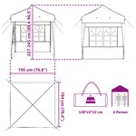 vidaXL Tente de fête pop-up 195 x 195 x 245 cm Bleu Tissu Oxford