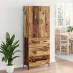 vidaXL Haut Armoire Bois Ancien 69 5 x 34 x 180 cm Bois d'ingénierie