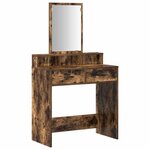 vidaXL Table de Toilette Chêne fumé 79 x 41 x 140 cm Bois d'ingénierie