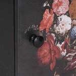 vidaXL Cabinet de chevet avec porte Noir 40 x 33 x 46 cm