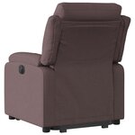 vidaXL Fauteuil inclinable électrique marron foncé tissu
