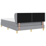 Lit à ressort vidaXL avec matelas - Gris clair  140x200 cm  Tissu