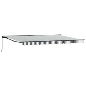 vidaXL Cadre d'auvent Anthracite et blanc 500 × 300 cm